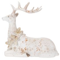 Artikel Dekofigur Hirsch sitzend mit Geweih 30cm