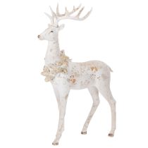 Artikel Dekofigur Hirsch mit Zapfenschmuck für winterliche Dekoration 49cm