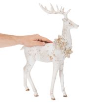 Artikel Dekofigur Hirsch mit Zapfenschmuck für winterliche Dekoration 49cm