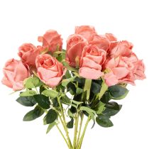 Artikel Kunstblume Rose im Bund Langer Stiel 62cm 12St