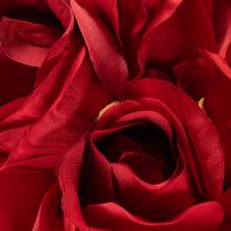 Artikel Künstliche Rose mit langem Stiel Rote Kunstblume 62cm 12St