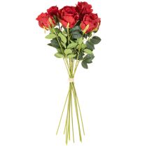 Artikel Künstliche Rose mit langem Stiel Rote Kunstblume 62cm 12St