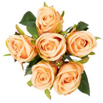 Artikel Kunstrosen Bouquet mit realistischem Look dauerhaft haltbar für Hochzeitsdeko 44cm 6St