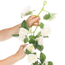 Artikel Künstliche Rosen Girlande mit weißen Blüten für Dekoration 170cm