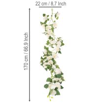 Artikel Künstliche Rosen Girlande mit weißen Blüten für Dekoration 170cm