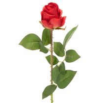 Artikel Rosenzweig Seidenblume Künstliche Rose Rot 72cm 3St