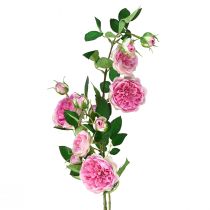 Artikel Rosenzweig Seidenrosen Kunstzweig Rosen Pink Cremefarben 79cm