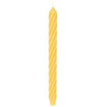 Artikel Rustic Kerzen Twist Hohe Stabkerzen durchgefärbt Gelb 350/28mm 4St