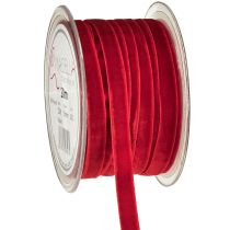 Artikel Samtband Dekoband Velvet Band Rot 10mm 20m