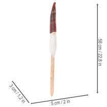 Artikel Weihnachtswichtel Deko Stecker Nikolaus mit Filzmütze 58cm 6St