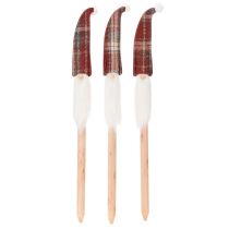 Artikel Weihnachtswichtel Deko Stecker Nikolaus mit Filzmütze 58cm 6St