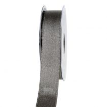 Artikel Satinband mit Glimmer Grau 25mm 20m