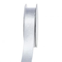 Artikel Satinband mit Glimmer Silber 25mm 20m