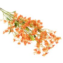 Artikel Kunstblume Orchideenzweig Orange filigran Raumdeko 110cm 3St