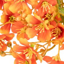 Artikel Kunstblume Orchideenzweig Orange filigran Raumdeko 110cm 3St