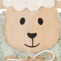 Artikel Holz Schaf Dekoration niedliche Dekofigur für Frühling und Ostern Tischdekoration 11cm 6St
