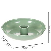 Artikel Kerzenständer Metall grün dekorativ für Tafelkerzen 13cm