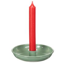 Artikel Kerzenständer Metall grün dekorativ für Tafelkerzen 13cm