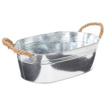 Artikel Schale oval 35cm x 21,5cm H11,5cm Zink glänzend