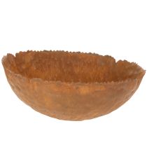 Artikel Metallschale rund Rostoptik Strukturierte Oberfläche 20cm