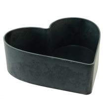 Artikel Schale Herz Plastik Dekoschale Anthrazit 24/21cm 2er-Set