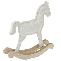 Artikel Schaukelpferd Deko Weihnachten Creme 20x4,5x22cm 2 St