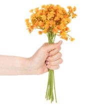 Artikel Künstliches Schleierkraut orange Zweig für Blumenarrangements 30cm 10St