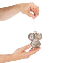Artikel Glas Weihnachtsanhänger Schleife zum Hängen 10cm 2St