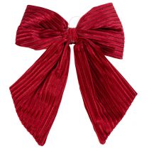 Artikel Stoffschleife Rot Samtschleifen Cord zum Aufhängen für Weihnachtsdeko 24cm 2St
