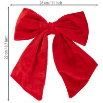 Artikel Schmuckschleife Rot als Weihnachtsdeko 28cm 3St