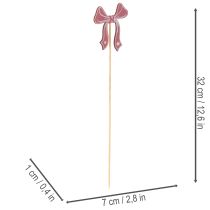 Artikel Deko Schleife Blumenstecker 32cm 12St