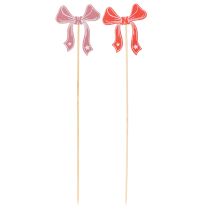 Artikel Deko Schleife Blumenstecker 32cm 12St