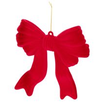 Artikel Dekoschleife Rot zum Aufhängen Beflockte Weihnachtsdeko 22cm
