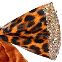 Artikel Schmuckschleife mit Animal Print Leopardenmuster 20cm 3St