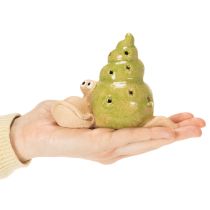 Artikel Keramik Deko Schnecke mit LED Beleuchtung Witzige Tischdeko für Zuhause und Balkon 12cm 2St
