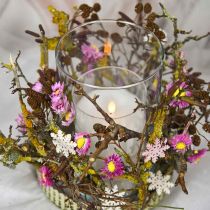 Artikel Schneeflocke 4cm Pink/Weiß mit Glitter 72 St