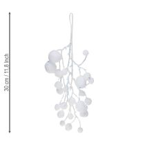 Artikel Schneeflocken Deko Zweige zum Hängen Glitzer 30cm 2St