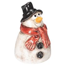 Artikel Schneemann Figur mit rotem Schal Weihnachtsdekoration 10cm