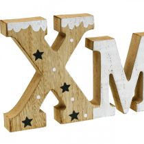XMAS Schriftzug Holz stehend Holzschriftzug Natur 41,5cm