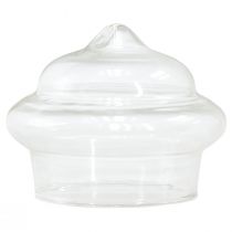 Schwimmender Teelichthalter aus Glas Klar Ø7,5cm H6cm