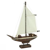 Artikel Segelboot Deko Schiff Pinienholz Braun 22,5×4×29cm