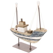 Artikel Schiff Deko maritim Holz mit Standfuß 20cm