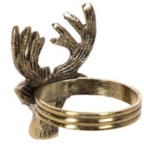 Artikel Serviettenring Hirsch-Kopf aus Metall in Gold-Optik 6cm 4St