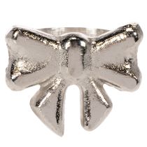 Artikel Schleifen-Serviettenring Metall glänzend Silber 5cm 4St