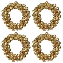 Artikel Serviettenringe Gold Glöckchen aus Metall Ø5cm 8 St