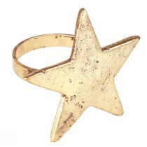 Artikel Serviettenringe Stern Gold Antik Optik Metall 6,5cm Ø4cm 4 St