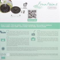 Artikel Solar Springbrunnen Fontäne Ø16cm Schwarz 5 Düsen