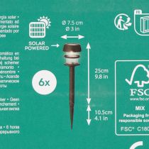 Artikel Gartenleuchte Solar Erdspieß Außenlampe für Gartenweg 35cm 6St