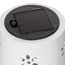 Artikel Solar Tischlampe mit Blumenmuster für Beleuchtung auf Balkon Terrasse oder Garten 28cm