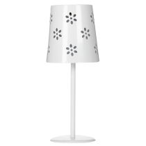 Artikel Solar Tischlampe mit Blumenmuster für Beleuchtung auf Balkon Terrasse oder Garten 28cm